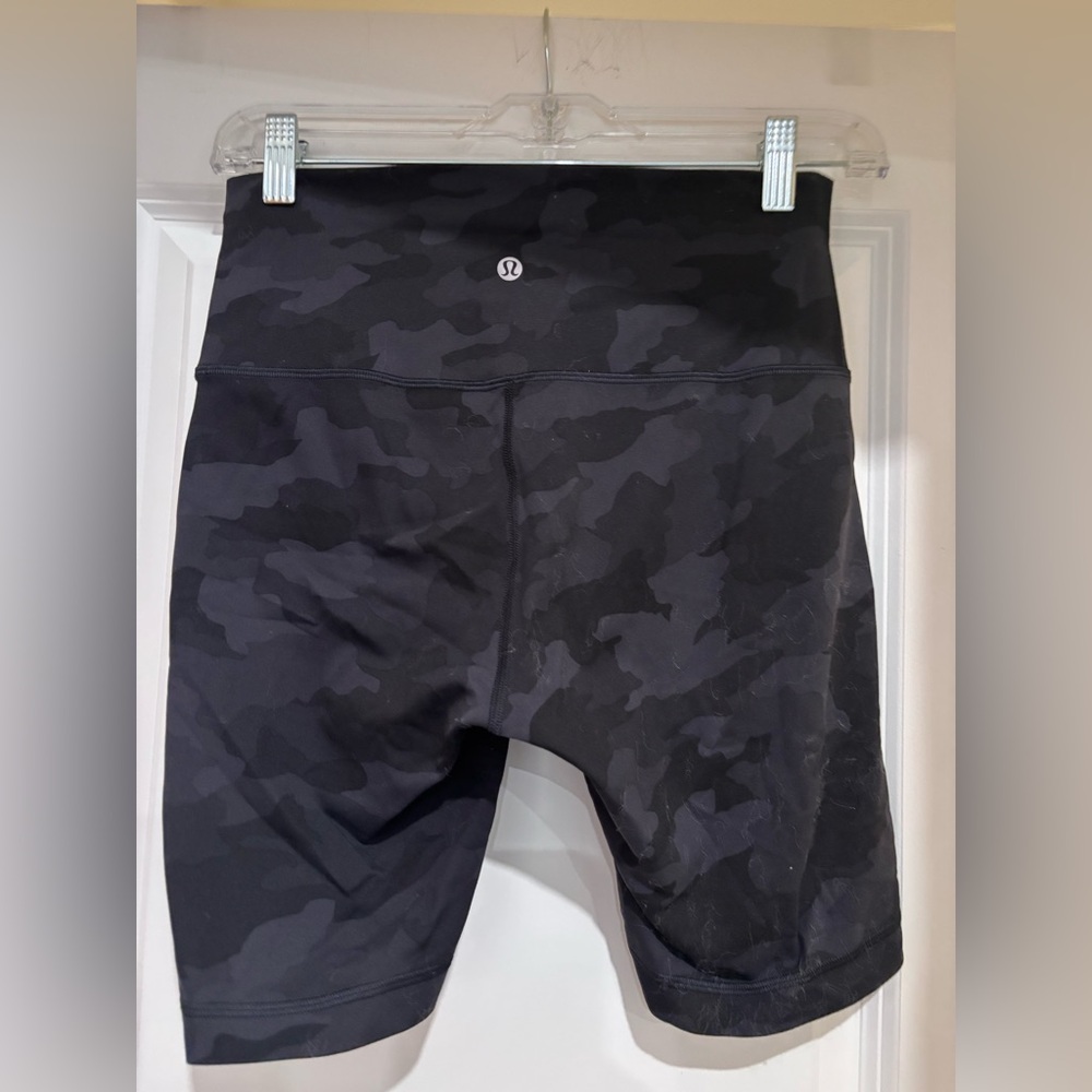 Lululemon Black Camo Biker Shorts
